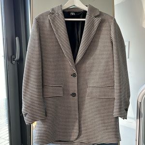 Zara Houndstooth Blazer